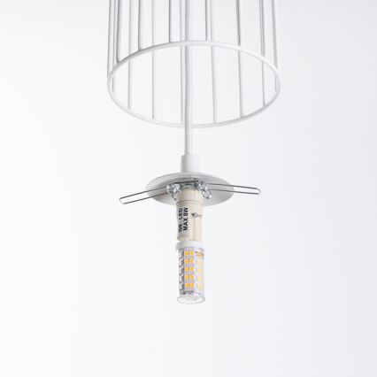 Candeeiro suspenso BRINA 1xG9/8W/230V branco