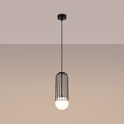 Candeeiro suspenso BRINA 1xG9/8W/230V preto