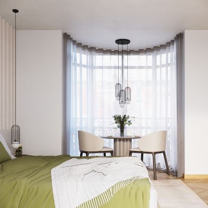 Candeeiro suspenso BRINA 1xG9/8W/230V preto