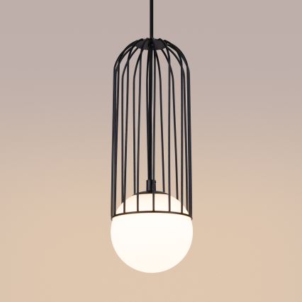 Candeeiro suspenso BRINA 1xG9/8W/230V preto