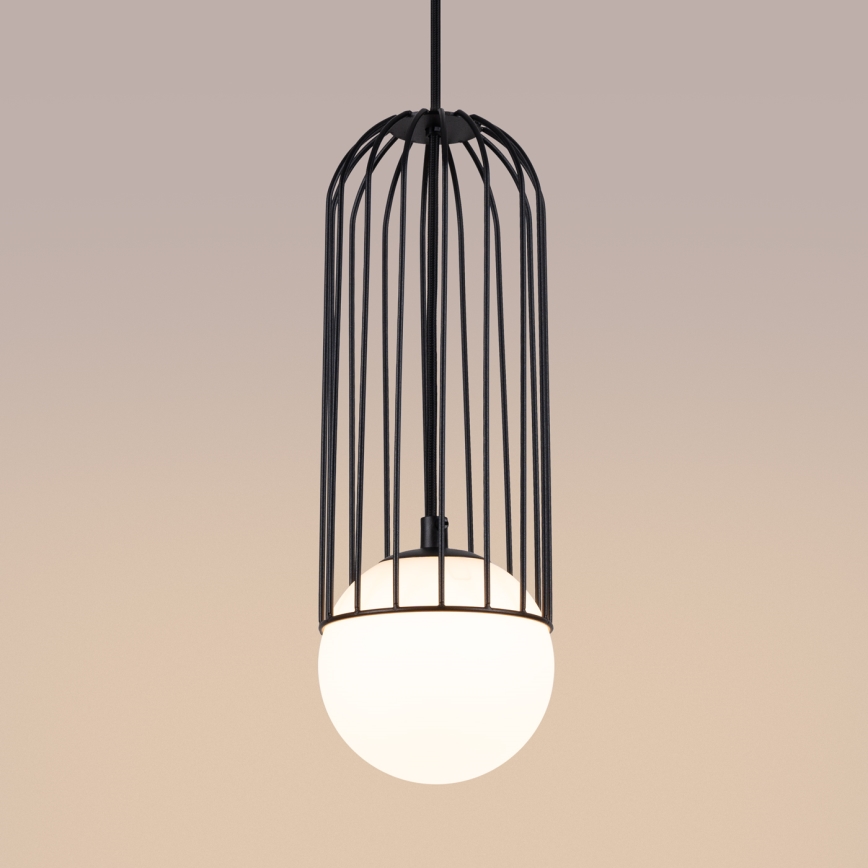 Candeeiro suspenso BRINA 1xG9/8W/230V preto