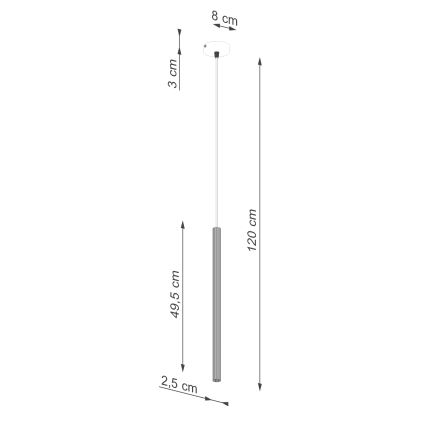 Candeeiro suspenso ARCHE 1xG9/8W/230V dourado