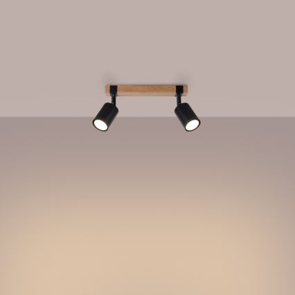 Foco FAGER 2xGU10/10W/230V preto