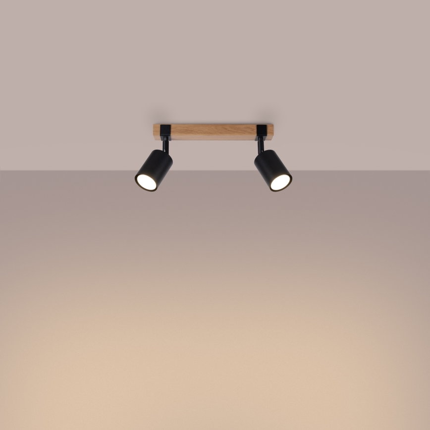 Foco FAGER 2xGU10/10W/230V preto