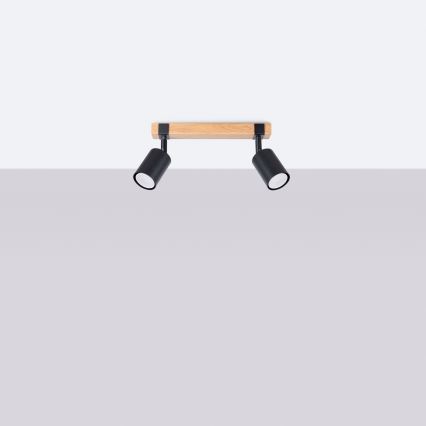 Foco FAGER 2xGU10/10W/230V preto