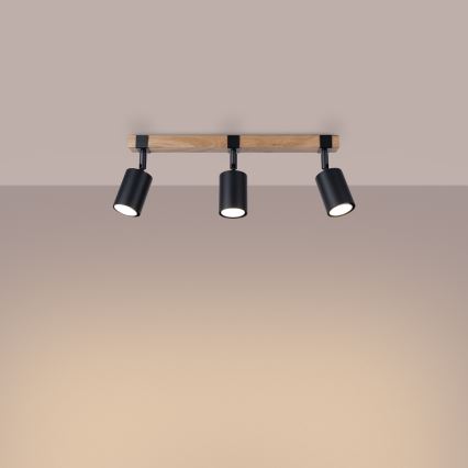 Foco FAGER 3xGU10/10W/230V preto