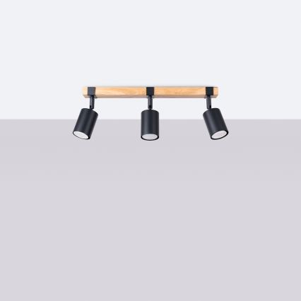 Foco FAGER 3xGU10/10W/230V preto