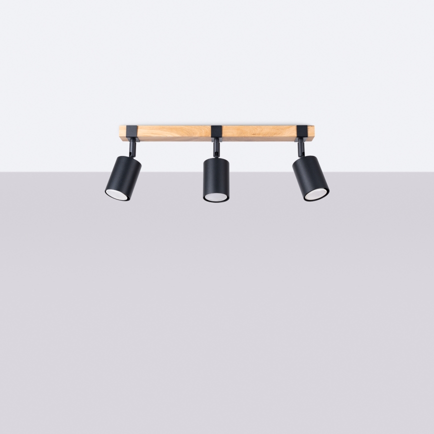 Foco FAGER 3xGU10/10W/230V preto