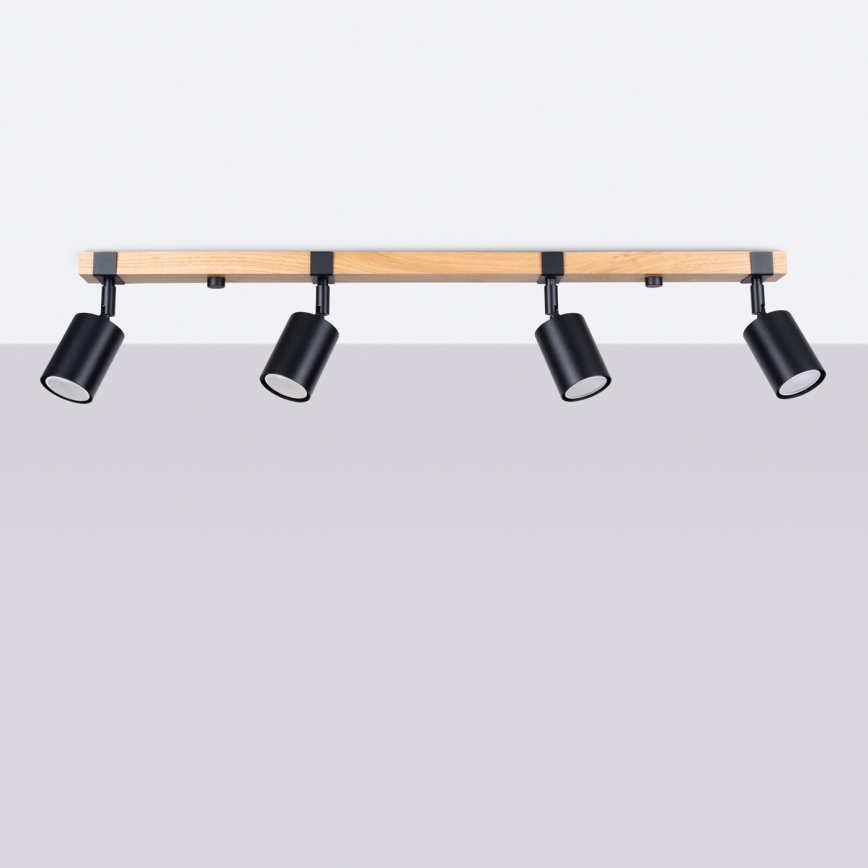 Foco FAGER 4xGU10/10W/230V preto