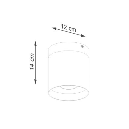 Foco RIF 1xGU10/10W/230V diâmetro 12 cm branco