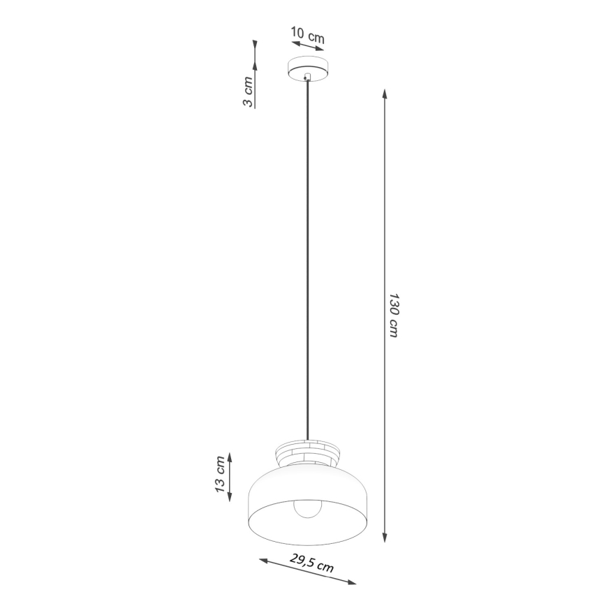 Candeeiro suspenso MARION 1xE27/15W/230V diâmetro 29,5 cm branco