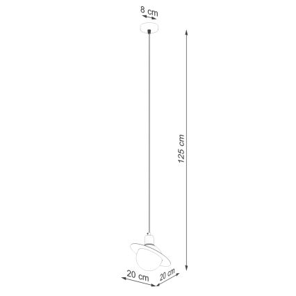 Candeeiro suspenso HYPERION 1xG9/8W/230V preto