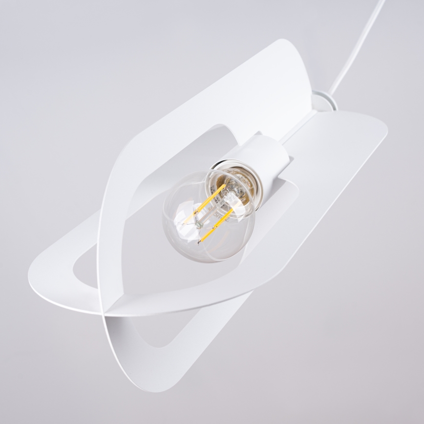 Candeeiro suspenso NICUS 1xE27/15W/230V branco