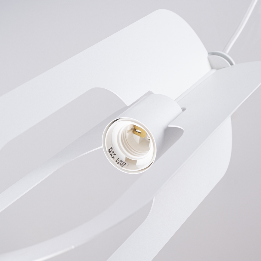 Candeeiro suspenso NICUS 1xE27/15W/230V branco