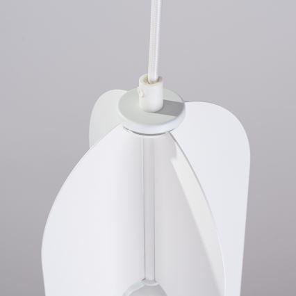 Candeeiro suspenso NICUS 1xE27/15W/230V branco