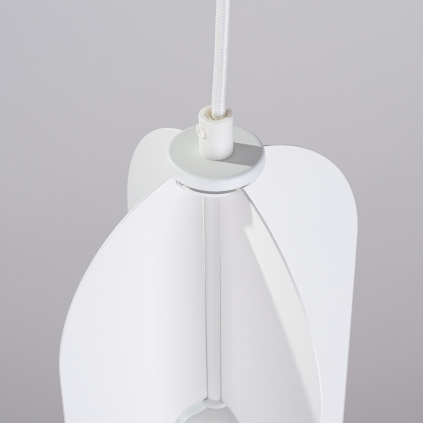 Candeeiro suspenso NICUS 1xE27/15W/230V branco