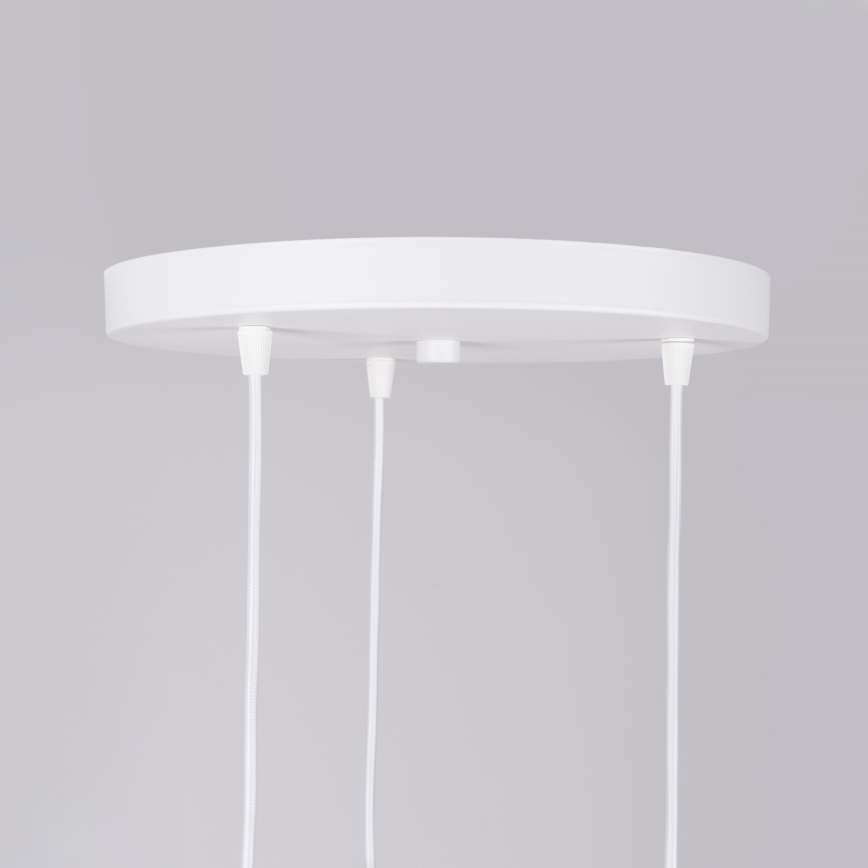 Candeeiro suspenso NICUS 3xE27/15W/230V branco