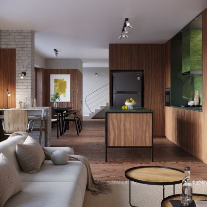 Foco de parede WINX 1xGU10/10W/230V preto/cromado brilhante