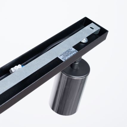 Foco WINX 2xGU10/10W/230V preto/cromado brilhante