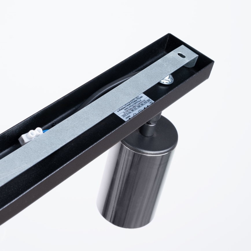 Foco WINX 2xGU10/10W/230V preto/cromado brilhante