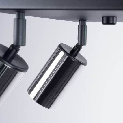 Foco WINX 4xGU10/10W/230V preto/cromado brilhante