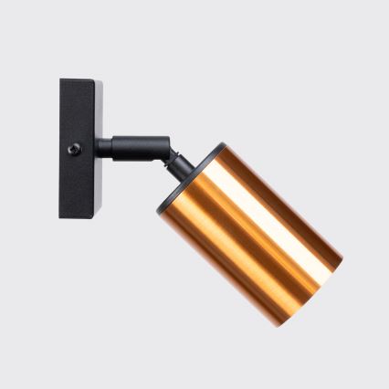Foco de parede WINX 1xGU10/10W/230V preto/cobre