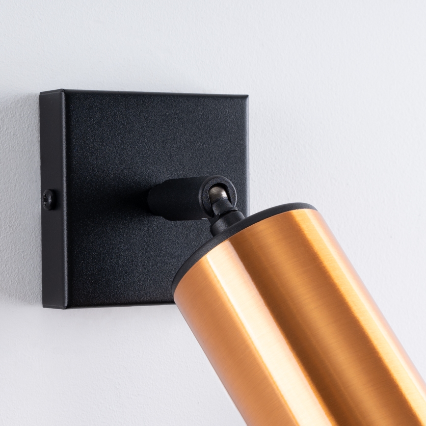 Foco de parede WINX 1xGU10/10W/230V preto/cobre