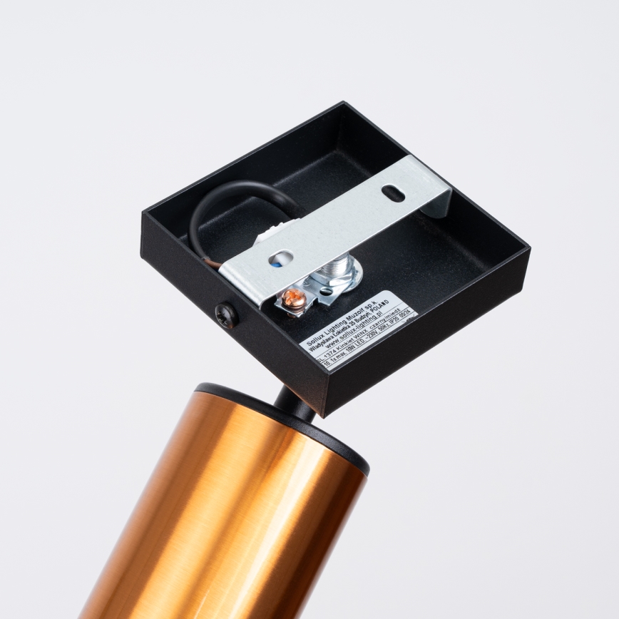 Foco de parede WINX 1xGU10/10W/230V preto/cobre