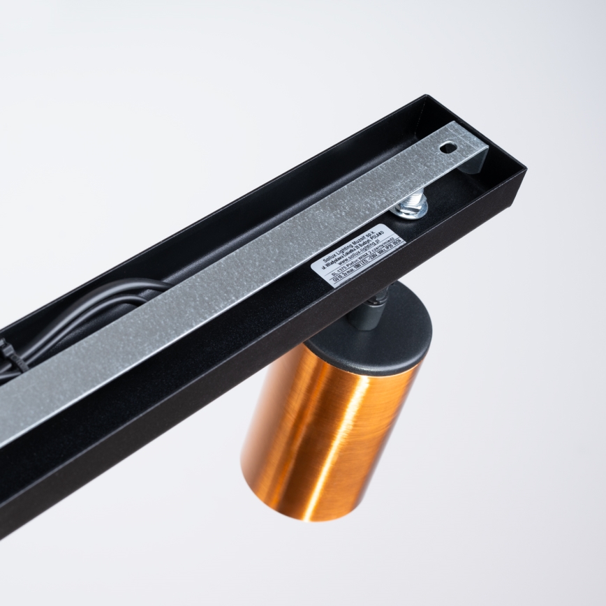 Foco WINX 2xGU10/10W/230V preto/cobre