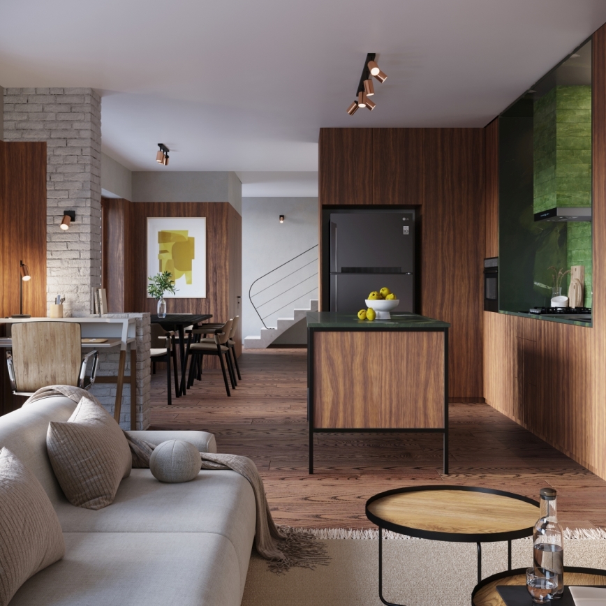 Foco WINX 3xGU10/10W/230V preto/cobre