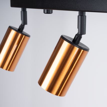 Foco WINX 4xGU10/10W/230V preto/cobre