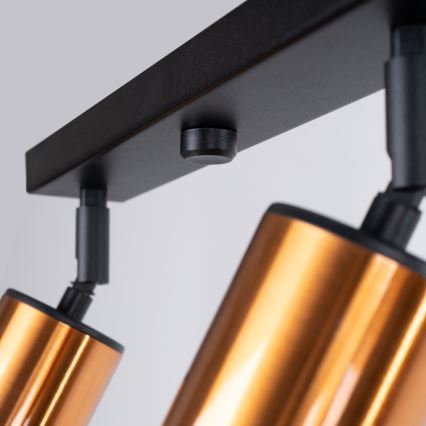 Foco WINX 4xGU10/10W/230V preto/cobre