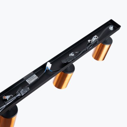 Foco WINX 4xGU10/10W/230V preto/cobre