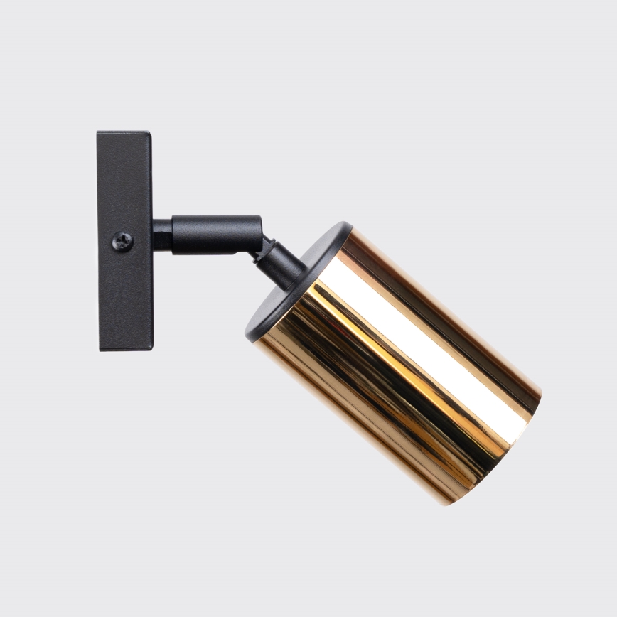 Foco de parede WINX 1xGU10/10W/230V preto/dourado