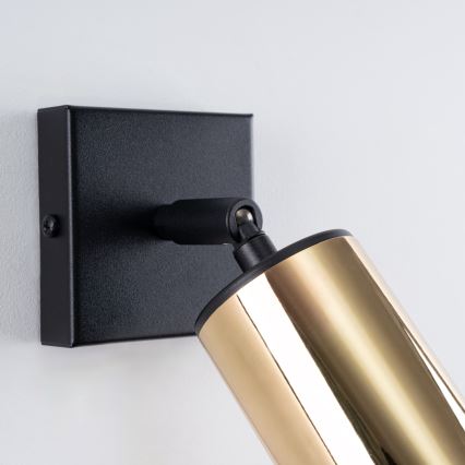 Foco de parede WINX 1xGU10/10W/230V preto/dourado