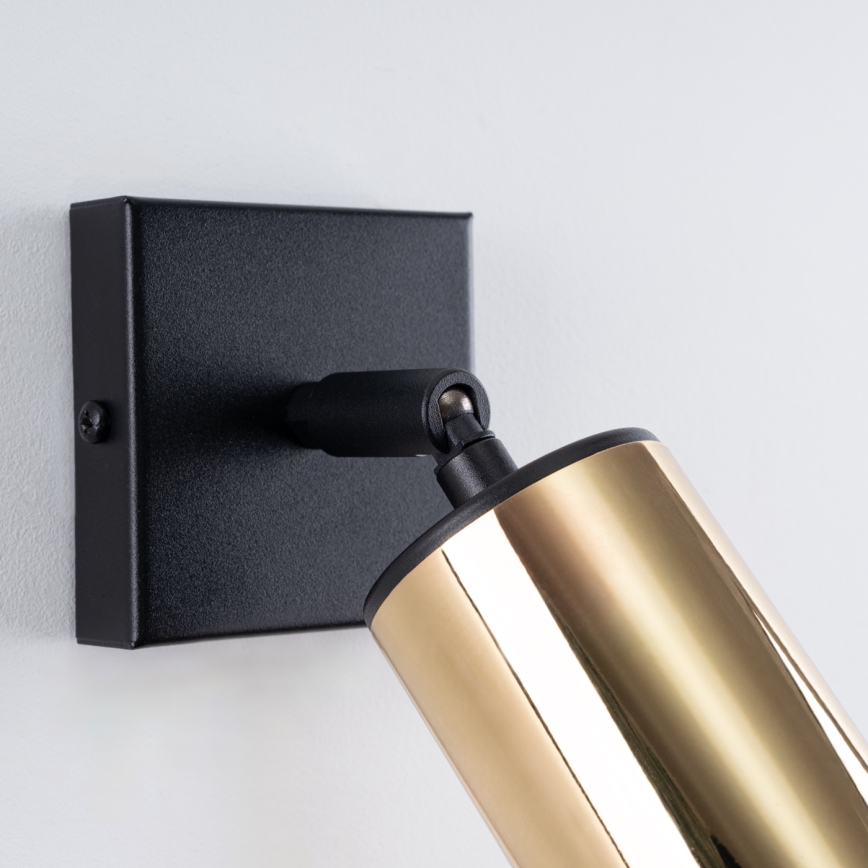 Foco de parede WINX 1xGU10/10W/230V preto/dourado