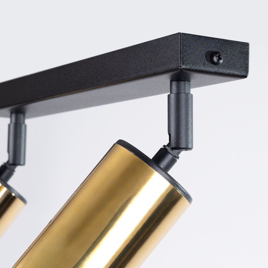 Foco WINX 2xGU10/10W/230V preto/dourado