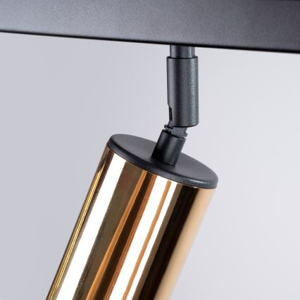 Foco WINX 3xGU10/10W/230V preto/dourado