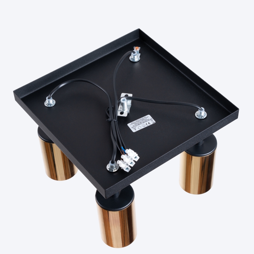 Foco WINX 4xGU10/10W/230V preto/dourado