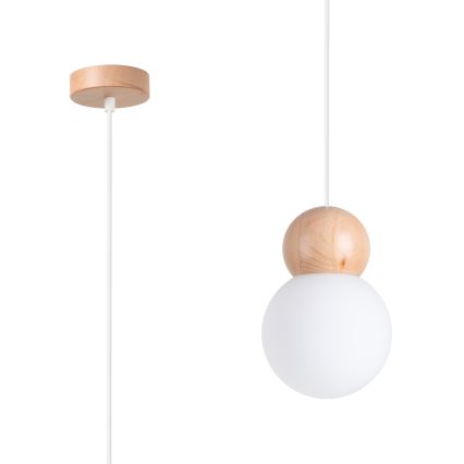 Candeeiro suspenso PEKKA 1xG9/8W/230V branco