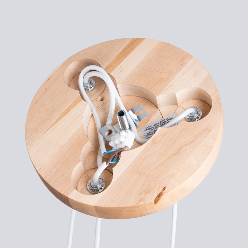 Candeeiro suspenso PEKKA 3xG9/8W/230V branco