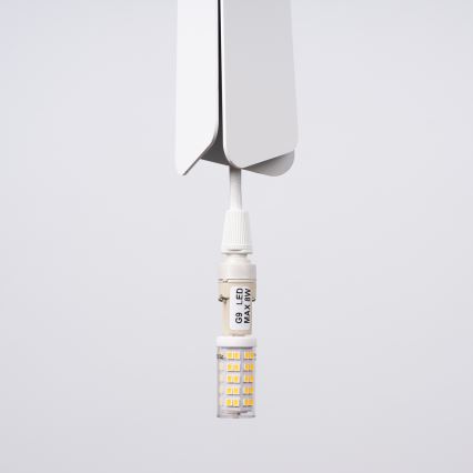 Candeeiro suspenso PRYSM 3xG9/8W/230V branco