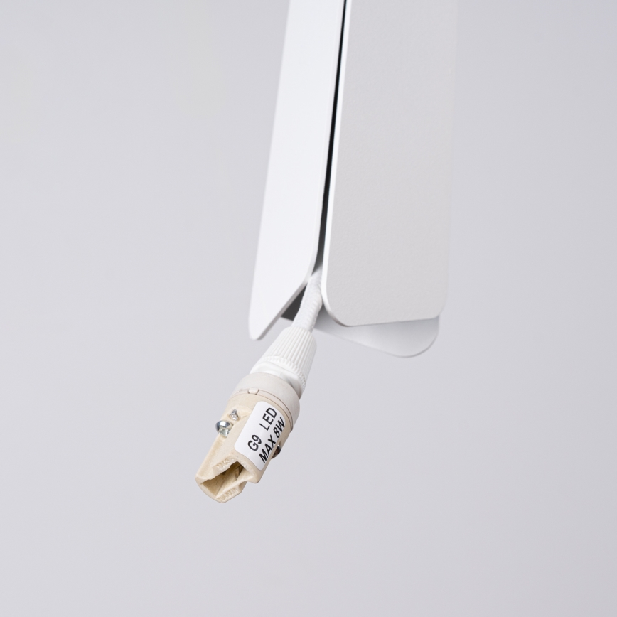 Candeeiro suspenso PRYSM 3xG9/8W/230V branco