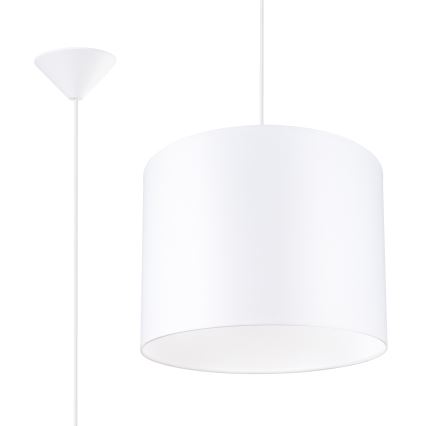Candeeiro suspenso NOVA 1xE27/15W/230V diâmetro 30 cm branco