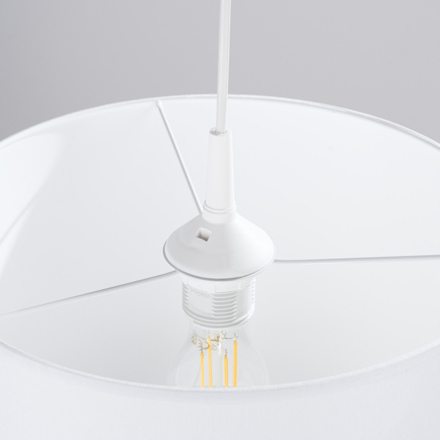 Candeeiro suspenso NOVA 1xE27/15W/230V diâmetro 30 cm branco