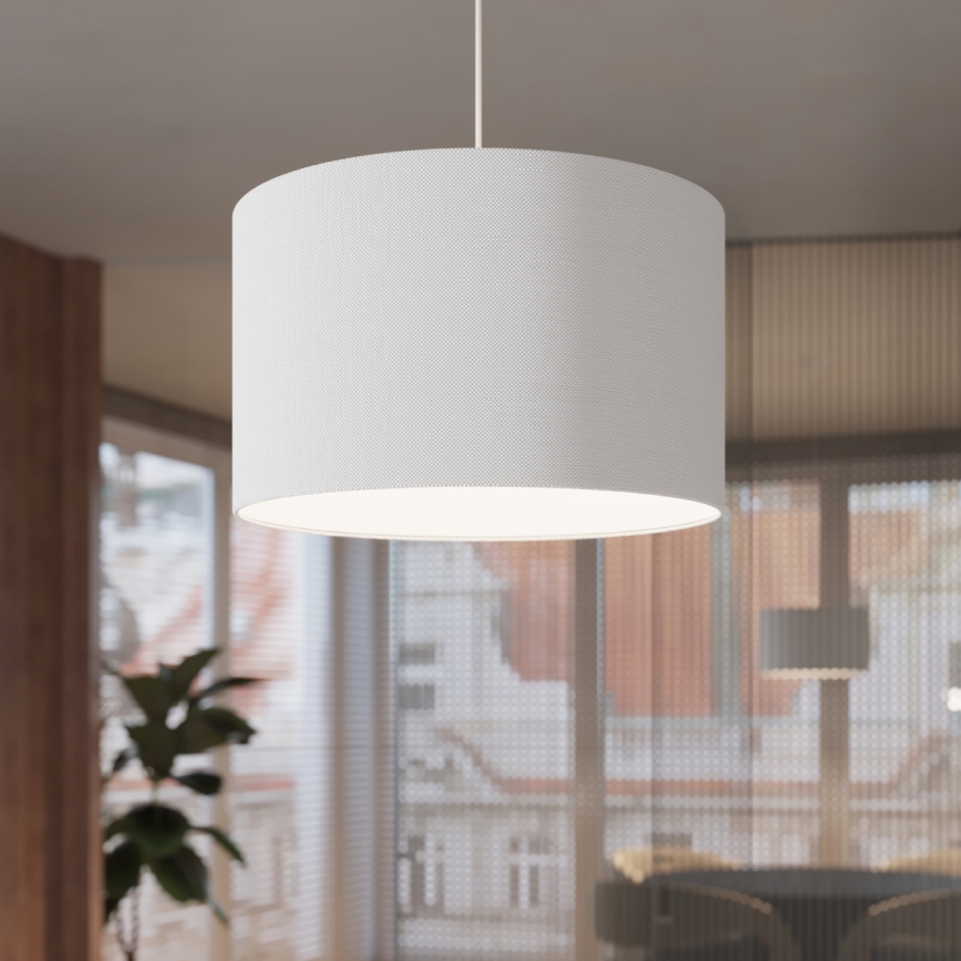 Candeeiro suspenso NOVA 1xE27/15W/230V diâmetro 40 cm branco