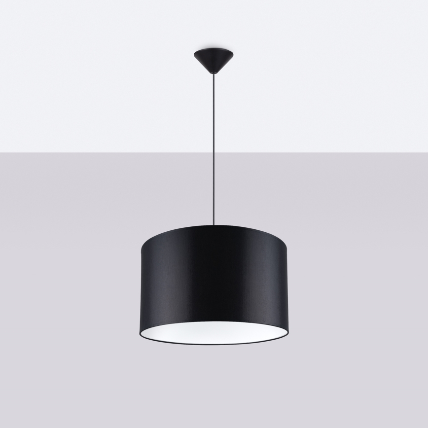 Candeeiro suspenso NOVA 1xE27/15W/230V diâmetro 40 cm preto