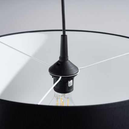 Candeeiro suspenso NOVA 1xE27/15W/230V diâmetro 40 cm preto