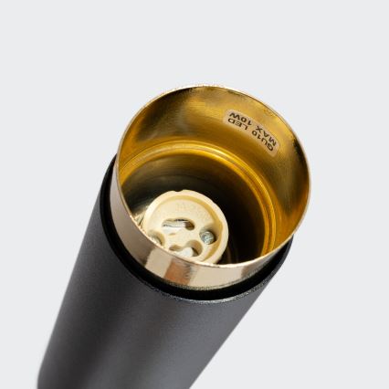Foco NERO 1xGU10/10W/230V 12,5 cm preto/dourado