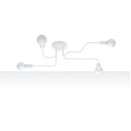 Candeeiro integrado VECTOR 4xE27/15W/230V branco